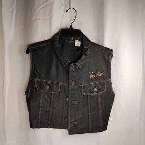SOLD! Vincistar Real Lamb Leather Vest Size M Vintage